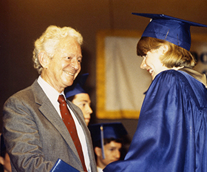 Leon Lederman with IMSA Graduate